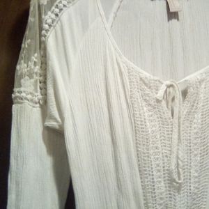 Forever 21 Lightweight White Sheer Mini Dress